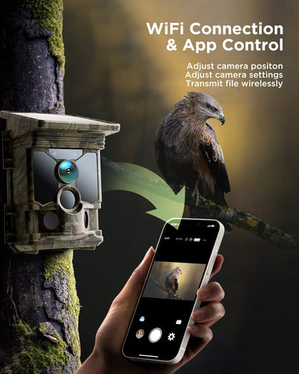 CY95 Full HD 4K 40MP Telecamera da caccia Wlan con scheda SD